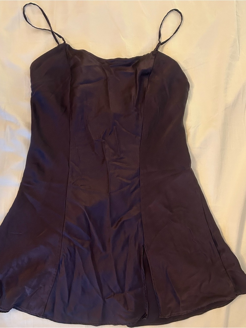 Victoriaโs Secret Silk Purple Slip dress Medium Vintage 90s 1999